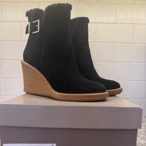 Franco Sarto L-Ulayna Black Suede Boot- Size 8